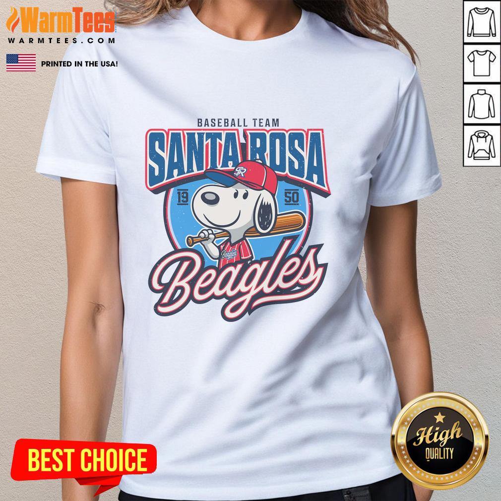 Awesome Santa Rosa Beagles Sluggers Baseball Team Est 1950 Ladies Tee Awesome Santa Rosa Beagles Sluggers baseball team ladies tee, established 1950, showcasing team spirit and style.