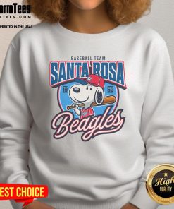Awesome Santa Rosa Beagles Sluggers baseball team sweatshirt established 1950, perfect for fans and players.