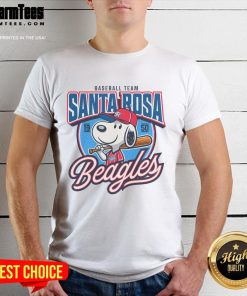 Awesome Santa Rosa Beagles Sluggers baseball team T-shirt, established 1950, featuring a vintage design and team logo.