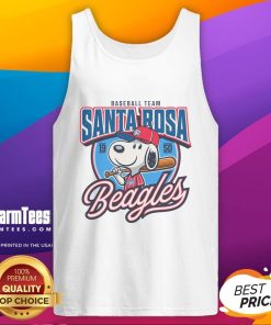 Alt Text: Awesome Santa Rosa Beagles Sluggers baseball team tank top established 1950, perfect for fans and players alike.