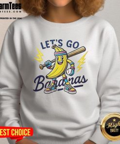 Awesome Savannah Bananas 2025 Let's Go Bananas sweatshirt in vibrant colors, perfect for fans and casual wear.