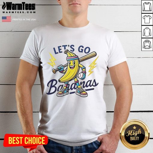 Awesome Savannah Bananas 2025 Let's Go Bananas T-Shirt featuring vibrant colors and playful design for fans.