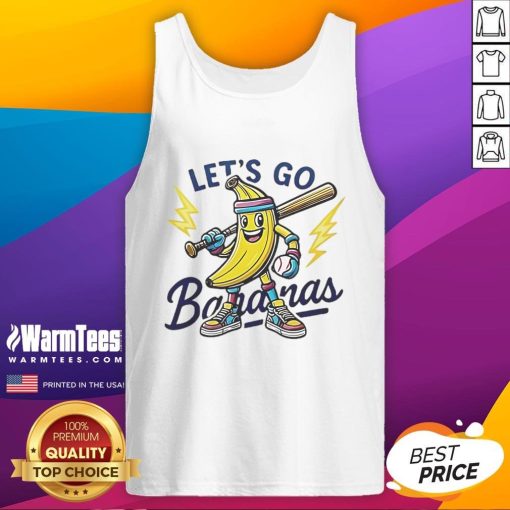 Awesome Savannah Bananas 2025 tank top featuring vibrant graphics, perfect for baseball fans and summer wear. Let's go bananas!