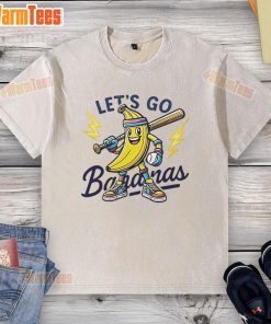 Awesome Savannah Bananas 2025 Let's Go Bananas washed t-shirt featuring vibrant colors and fun graphic design.
