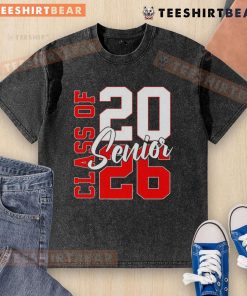Awesome Senior Class of 2026 shirt showcasing a washed design for school graduation celebration.