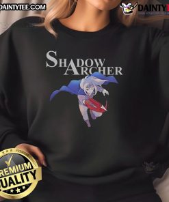 Awesome Shadow Archer anime sweatshirt featuring a dynamic design of a skilled archer in action, perfect for fans.
