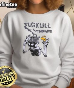 Awesome Skull Thoughts Sweatshirt featuring a unique skull graphic design, perfect for edgy fashion enthusiasts.