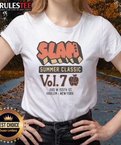 Alt Text: Awesome SLAM Summer Classic Vol. 7 Ladies Tee featuring vibrant graphics and a stylish fit for summer events.