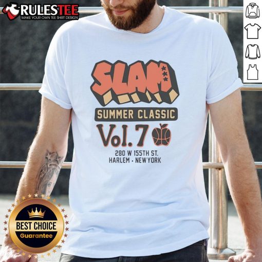 Alt Text: Awesome Slam Summer Classic Vol. 7 T-Shirt featuring vibrant graphics and a comfortable fit for summer events.
