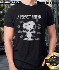 Awesome Snoopy A Perfect Friend Cute T-Shirt featuring Snoopy and friends in a vibrant design, perfect for dog lovers.