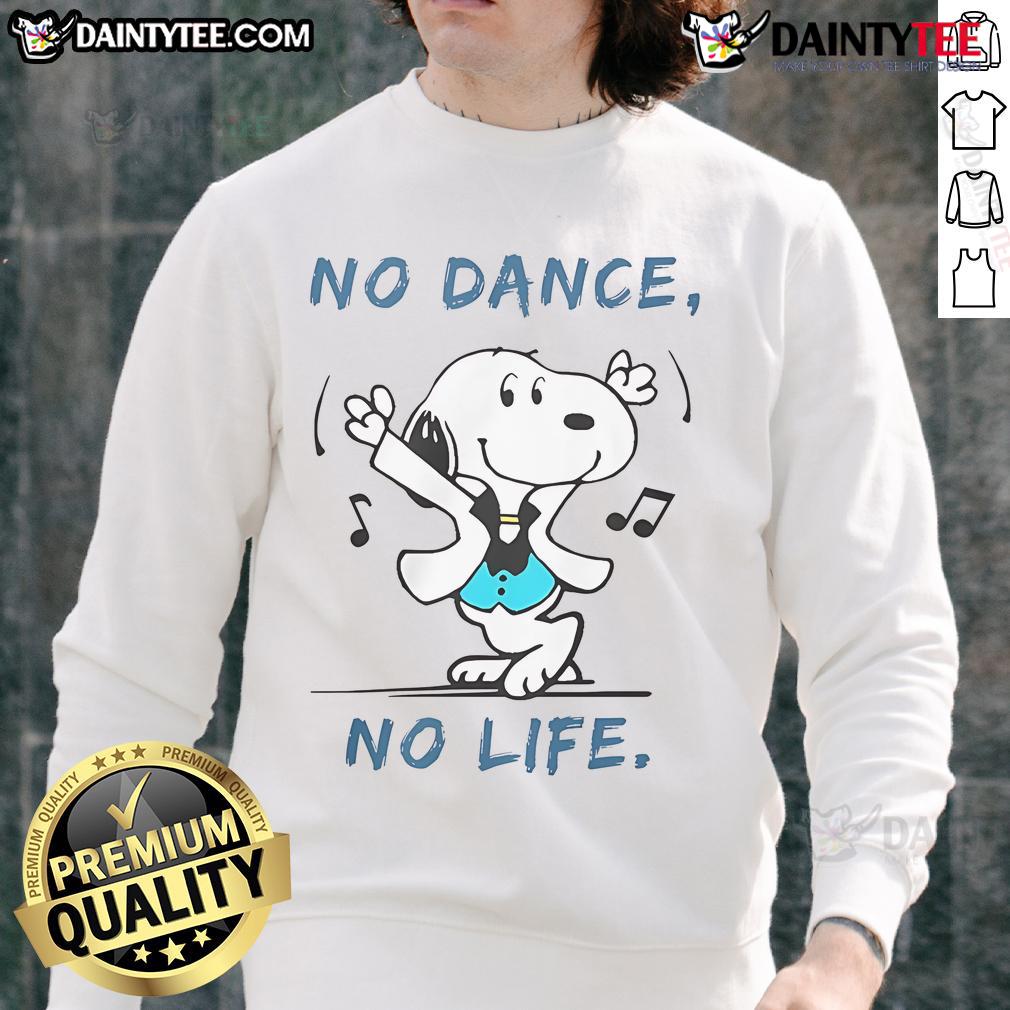 Awesome Snoopy No Dance No Life Sweatshirt Awesome Snoopy No Dance No Life Sweatshirt featuring Snoopy in a playful pose, perfect for casual wear enthusiasts.