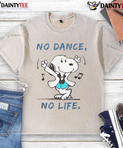 Awesome Snoopy No Dance No Life washed t-shirt featuring a playful Snoopy graphic in vibrant colors.