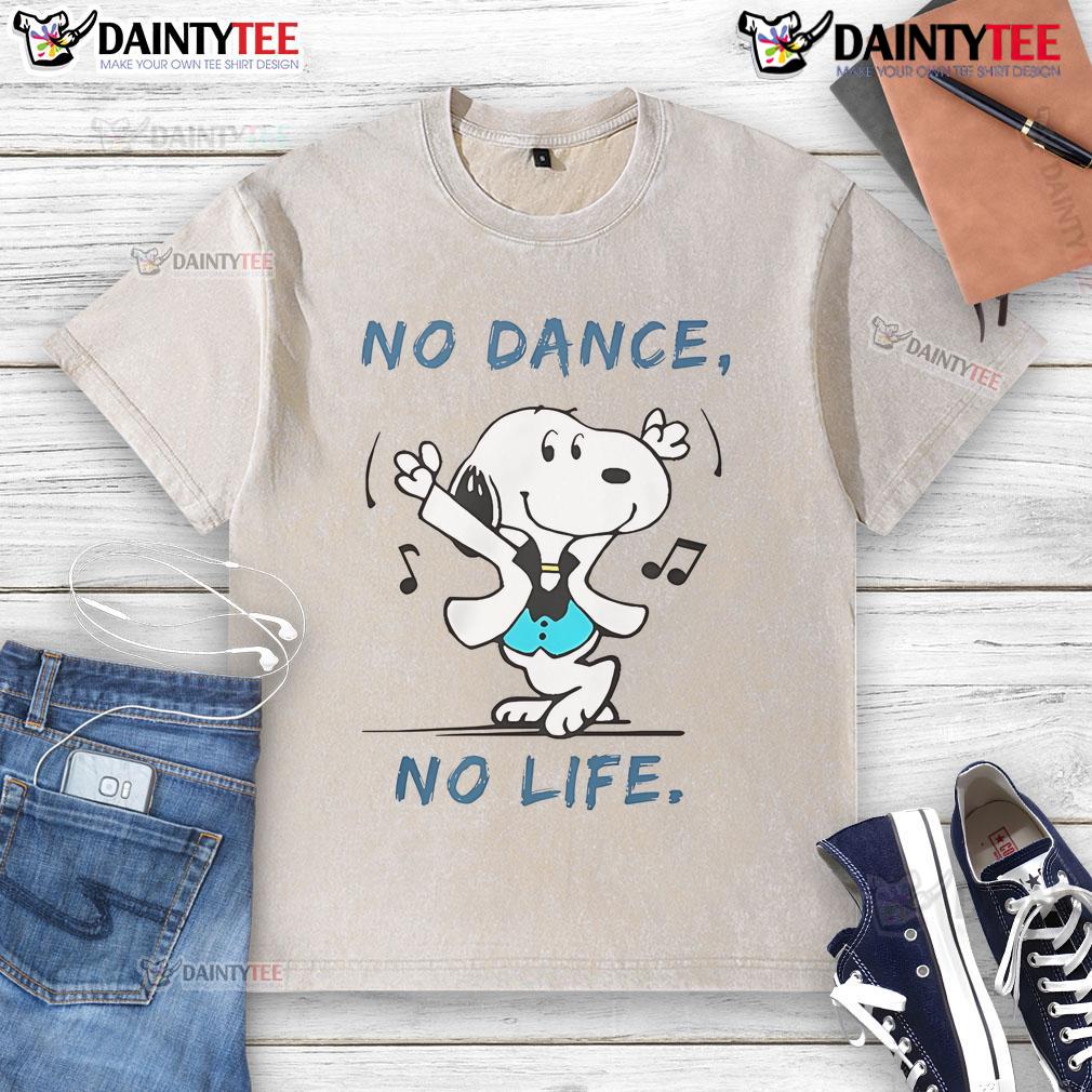 Awesome Snoopy No Dance No Life Washed T Shirt Awesome Snoopy No Dance No Life washed t-shirt featuring a playful Snoopy graphic in vibrant colors.