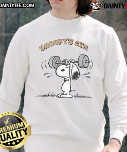 Awesome Snoopy's Gym Sweatshirt featuring a fun Snoopy design, perfect for workouts and casual wear.