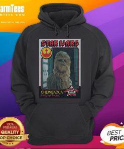 Awesome Star Wars Chewbacca Wookie of the Year Card Hoodie featuring Chewbacca graphic and cozy design.