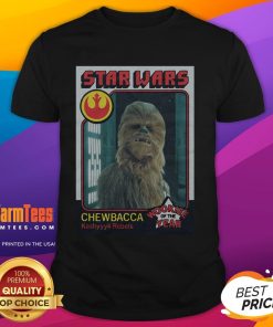 Awesome Star Wars Chewbacca Wookie Of The Year Card T-Shirt featuring Chewbacca in a fun graphic design.