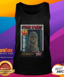 Alt Text: Awesome Star Wars Chewbacca Wookie of the Year card tank top featuring a fun Chewbacca graphic design.