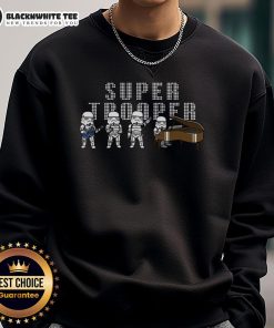 Awesome Star Wars Supertrooper Storm Trooper band sweatshirt featuring a cool design and vibrant colors for fans.