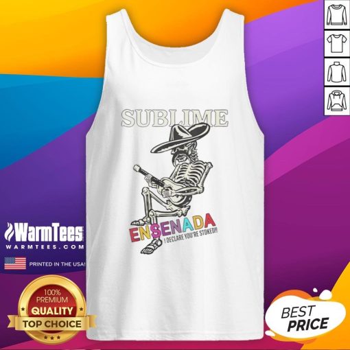 Awesome Sublime merch featuring a skeleton tank top design, perfect for music fans in Ensenada.