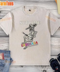 Awesome Sublime Merch Ensenada Skeleton Washed T-Shirt featuring a vibrant skeleton graphic on a stylish, relaxed fit tee.