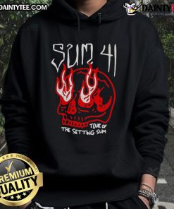 Awesome Sum 41 Tour hoodie featuring a striking skull design, perfect for fans of the band and stylish concert wear.