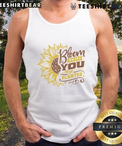 Awesome sunflower bloom tank top featuring vibrant sunflowers, perfect for summer style and showcasing positivity.