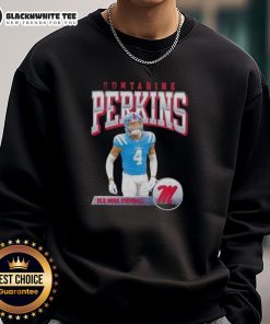 Awesome Suntarine Perkins Ole Miss Football Illustrated sweatshirt featuring bold team colors and logo design.