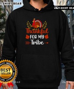 Awesome Thanksgiving Turkey Hoodie celebrating gratitude for my tribe, perfect for holiday gatherings and family moments.