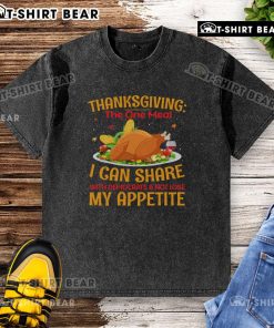 Awesome Thanksgiving t-shirt featuring a humorous design about sharing meals with Democrats without losing appetite.