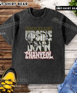 Chanyeol wearing an 'Awesome The 2nd Mini Album Upside Down' washed t-shirt, showcasing stylish K-pop fashion.