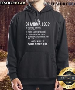Alt Text: Awesome Grandma Code Fun is Mandatory Hoodie featuring a colorful design and cozy fit, perfect for grandmas.