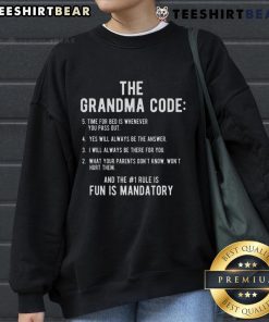 Awesome Grandma Code sweatshirt featuring fun graphics, perfect for cozy wear and showing off grandma pride.