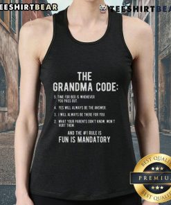 Awesome Grandma Code tank top featuring fun graphics, perfect for family gatherings and casual wear.