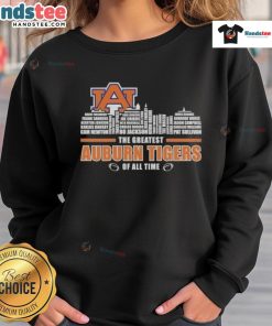 Awesome Auburn Tigers sweatshirt featuring city skyline design, showcasing 'The Greatest Of All Time' theme.