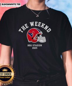 Awesome The Weeknd Houston Texans 2025 Ladies Tee featuring stylish design and vibrant colors for fans.