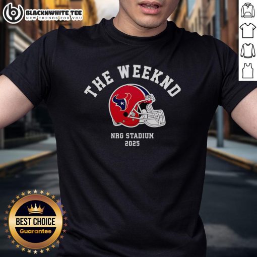 Awesome The Weeknd Houston Texans 2025 T-Shirt featuring vibrant graphics and team colors, perfect for fans.