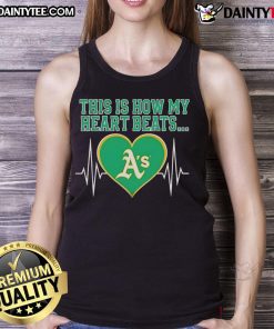 Awesome athletics tank top featuring 'This Is How My Heart Beats' design, perfect for fitness enthusiasts and casual wear.