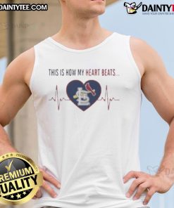 St. Louis Cardinals tank top featuring 'Awesome - This Is How My Heart Beats' design, perfect for fans and summer wear.