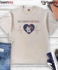 Awesome St. Louis Cardinals washed t-shirt showcasing a heart design, perfect for fans celebrating their team spirit.