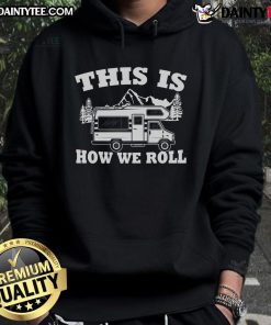 Awesome RV camper motorhome hoodie design for camping enthusiasts, showcasing a fun and adventurous lifestyle.