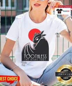 Awesome Toothless the Night Fury dark dragon ladies tee featuring a vibrant design of the beloved character.