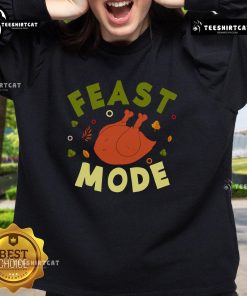 Awesome Turkey Feast Mode Thanksgiving Sweatshirt featuring a festive design perfect for holiday celebrations.