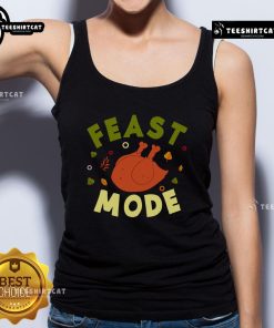 Awesome Turkey Feast Mode Thanksgiving tank top featuring a fun turkey graphic, perfect for festive celebrations.