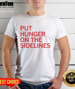 Alt Text: Awesome Tyler Perkins 'Put Hunger On The Sidelines' T-Shirt in vibrant colors, promoting awareness and support for hunger relief.