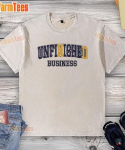 Awesome Unfinished Business Notre Dame Fighting Irish washed t-shirt featuring a vintage design and vibrant team colors.