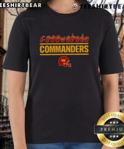 Alt Text: Awesome Washington Commanders Homage youth love sign helmet ladies tee featuring vibrant team colors and stylish design.