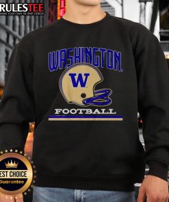 Vintage Washington Huskies football sweatshirt featuring a classic helmet design, perfect for fans and stylish comfort.