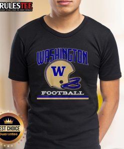 Vintage Washington Huskies Football helmet T-shirt design showcasing team spirit and classic style for fans.