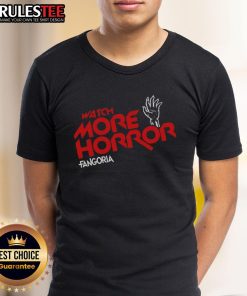 Awesome Watch More Horror Fangoria T-Shirt featuring bold graphics and a spooky design for horror enthusiasts.