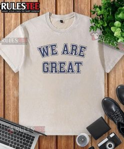 Awesome We Are Great washed t-shirt in soft fabric, perfect for casual wear and stylish comfort.